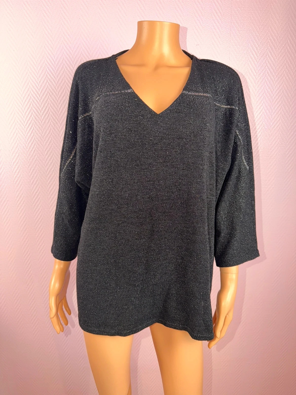 Haut femme brillant jamais servie taille 46/48